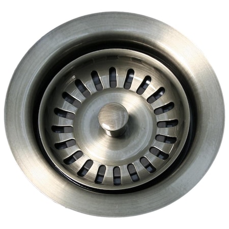 Whitehaus 3.5" Waste Disposer Trim W/ Matching Basket Strainer For Deep Sinks, Pw WH202-P